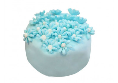 Пирожное "Голубые цветочки"